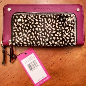 Vince Camuto Fiona Checkbook Leather Wallet NWT